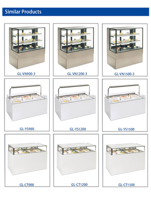 Italienische Pan 255KG N.W Gelato Eis Schaufenster für optimale Temperaturkontrolle -16°C~-18°C