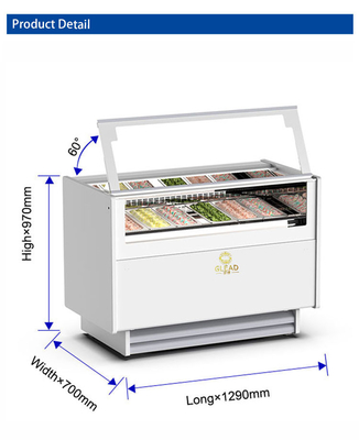 Italienische Pan 255KG N.W Gelato Eis Schaufenster für optimale Temperaturkontrolle -16°C~-18°C