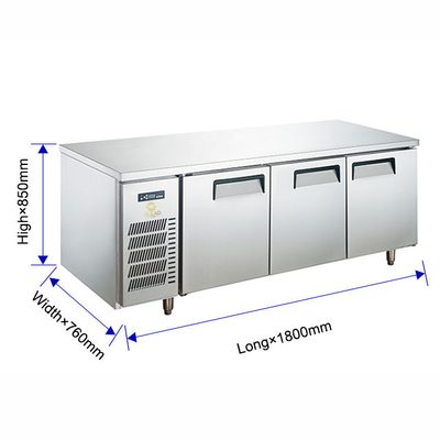 Elektro-Restaurant-Arbeitstisch Kühlschrank aus Edelstahl