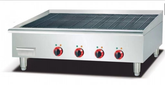 220V-240V Eisen Lava Rock Grill mit Silber und Weiß Digital Control Panel