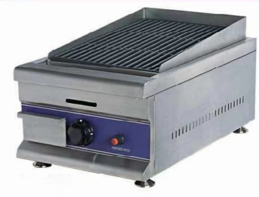 220V-240V Eisen Lava Rock Grill mit Silber und Weiß Digital Control Panel