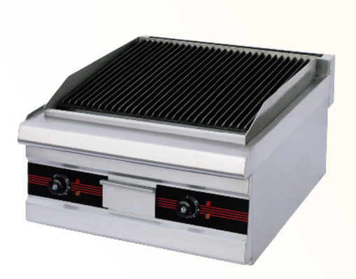 220V-240V Eisen Lava Rock Grill mit Silber und Weiß Digital Control Panel