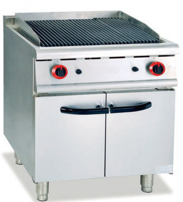 220V-240V Eisen Lava Rock Grill mit Silber und Weiß Digital Control Panel