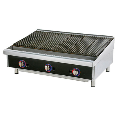 Silber und Weiß 220V-240V Eisen Lava Rock Grill Digitale Steuerung Panel Temperatur 500 bis 700 Grad