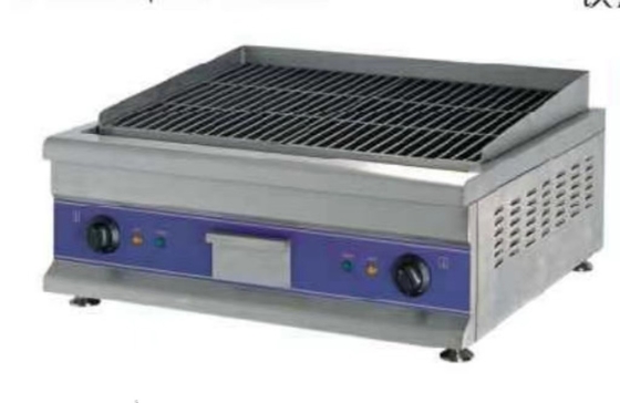 Silber und Weiß 220V-240V Eisen Lava Rock Grill Digitale Steuerung Panel Temperatur 500 bis 700 Grad