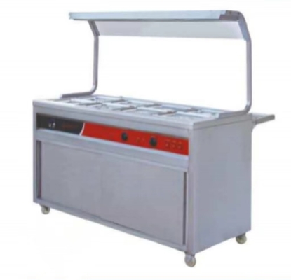 Restaurant Elektrische Suppenwärmer Bain Marie 220-240V 50Hz 0°C~100°C Silberne Kochgeräte