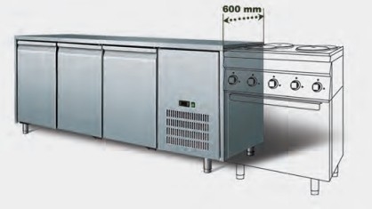 SS304 Luftgekühlte industrielle Kühlgeräte für die Temperaturregelung GN1/1