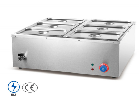 Edelstahl-Elektro-Bain Marie Silber 0°C~100°C für gewerbliche Küchen