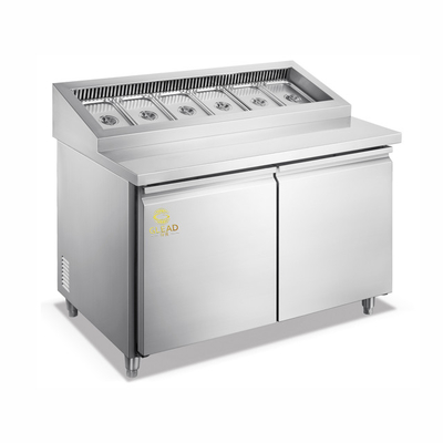 Luftkühlung Pizza- und Salatschränke 390W Leistung 270-410L Volumen 5~-18°C Temperatur sicher und stabil