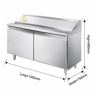 Sicherer stabiler 390W Modularer Kühlgerät für Industrieanlagen 270L Stecker für Pizza- und Salatschränke