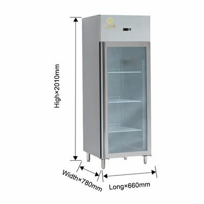 GN1/1 Größe Aufrechtkühlgerät, das bei -14 °C bis 18 °C für die Lagerung großer Mengen arbeitet