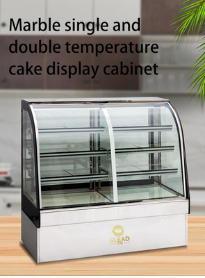 Gewerblicher Kuchen-Showcase Kühlschrank 415L Kapazität 2200W Stromverbrauch Luftkühltechnologie