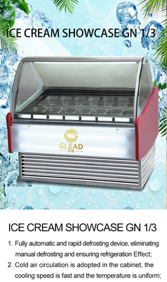 1/4*6PAN PCS Industrie-Eis-Showcase Luftkühlkühlgerät für Temperaturen von -18~-22°C