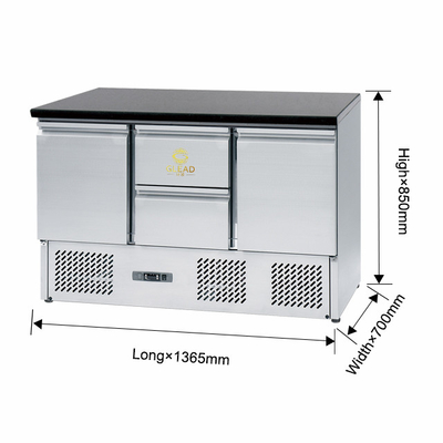 220-240V 2N~50HZ Ss304 Industriearbeitstisch-Kühler mit 3 Türen