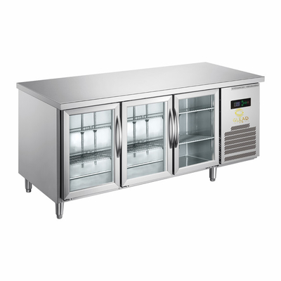 220V-240V 5°C -0°C Doppelglastür Industriekühlgerät 150L Display-Kühler