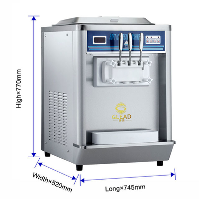 Professionelle 2N-Industriekühlgerät 240V 1,7kW Ausgang 2 Hopper 2x1.8L Gefriertank 200-300 Tassen/h
