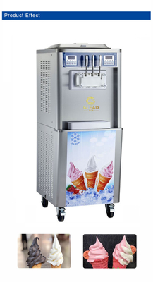 360-460 Tassen/h Industrielle Soft Ice Cream-Maschine 2x2.1L Gefriertank 22-28kg/h Produktion