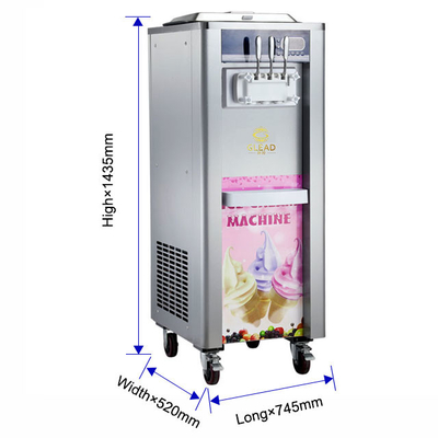 Nachtspeichermaschine für industrielle Eiscreme 360-460 Tassen/h 22-28kg/h Produktionsrate 220-240V