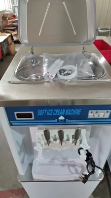 Soft Ice Cream Machine mit 2x2.1L FREEZINGTANK 360-460 Tassen/h Ausgabe R404A Kühlmittel