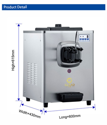 Vorkühlung Soft Ice Cream Machine 700W Nennleistung mit R134A Kühlmittel 100-150 Tassen/Stunde
