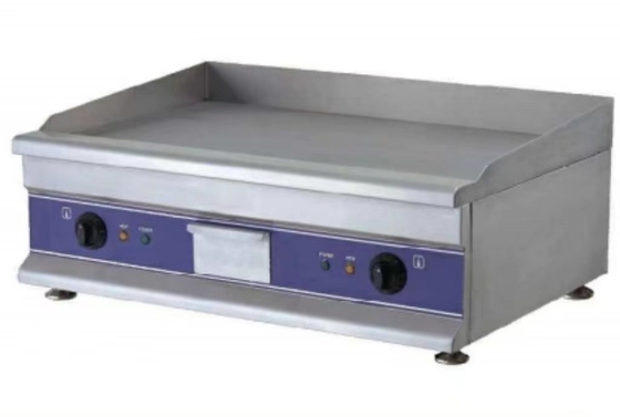 Silberner elektrischer Restaurantgrill Edelstahlgrill mit präziser Temperaturkontrolle