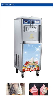 Kapazität Weich Eismaschine mit 20-25kg/h Produktion 28-36L/h Ausgabe 330-420 Tassen/h