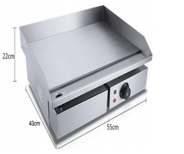 Elektrische Restaurantgrill aus Edelstahl mit Temperaturkontrolle von 0°C bis 100°C