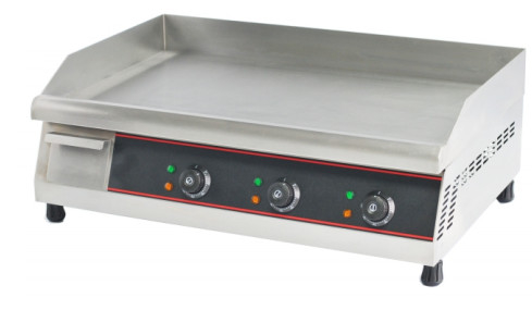 Elektrische Restaurantgrill aus Edelstahl mit Temperaturkontrolle von 0°C bis 100°C