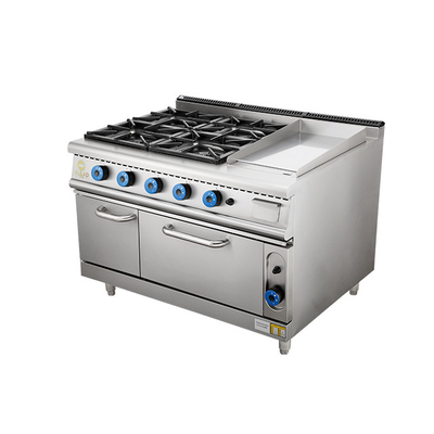 150 kg schwerer Gaskocher Grill-Combosatz für kommerzielle Küchen