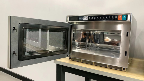 25L schwarz/weiß Mikrowellenofen zum Kochen bei Temperatur 0-200C mit Membran Touch Control