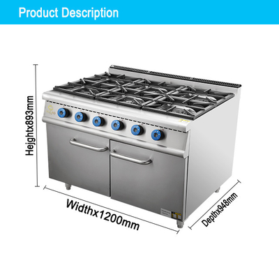 Erweiterte 6-Range-Gasöfen SS304 LPG/Naturgas betrieben