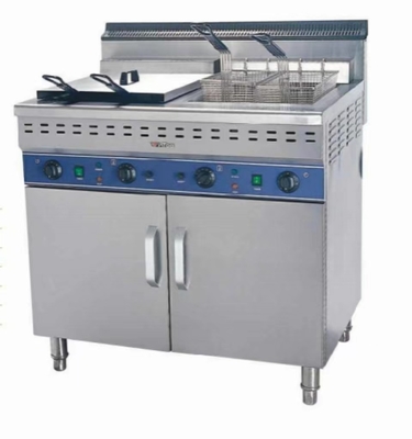 Elektrische Frittieranlage aus Edelstahl mit Temperaturregelung 0°C~300°C für das perfekte Braten von Lebensmitteln