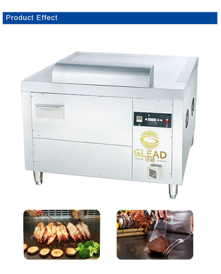 Japanische Gas Arc Teppanyaki SS304 Handelshotelausrüstung mit LPG/Naturgas 130KG N.W.