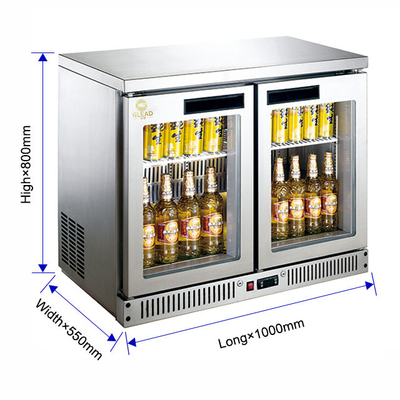 8.C Temperatur 340W N.W 130KG Gewerbliche Bar Luftgekühlter Kühlschrank für Hotelgeschäft