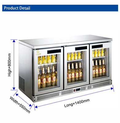 Hotelbar Kühlsystem Lüfterkühlung 130KG N.W 180L Kapazität 340W Leistung 4-8.C Temperatur