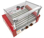 Erweiterte Obst- und Gemüseverarbeitungsmaschine mit 660*490*540mm Größe und 9 Rollen Hot Dog Grill
