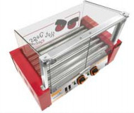 Erweiterte Obst- und Gemüseverarbeitungsmaschine mit 660*490*540mm Größe und 9 Rollen Hot Dog Grill