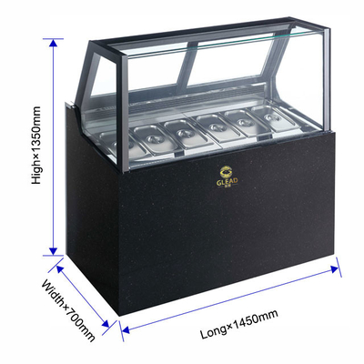 Kühlluft-Eismaschine mit Temperatur von -18~-22°C und Kältemittel R404a - 6 Flavor Hotelgeräte
