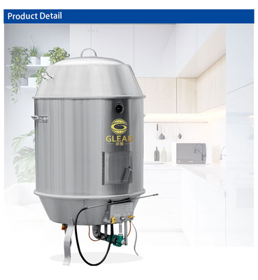 Edelstahl-Gas-Kohlenstoff-Rost-Enten-Ofen-Maschine mit 12KW Leistung