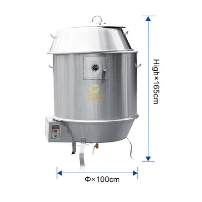 Edelstahl-Gas-Kohlenstoff-Rost-Enten-Ofen-Maschine mit 12KW Leistung