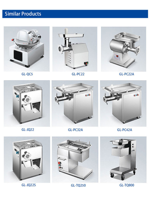 300 KG/h Commercial Hotel Bowl Cutter mit leisen Gürtelantrieb und stabilem Kupferdrahtmotor