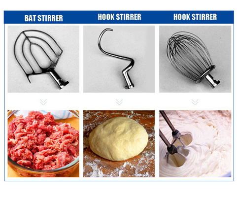 Stabiler kommerzieller Kuchenmischer mit 0,35KW Leistung 7L Volumen 0,5KG/H Kapazität 14KG N.W.