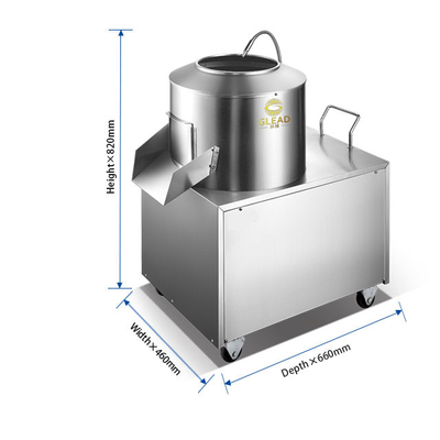 Sicherer und hygienischer Kartoffelschneider aus Edelstahl mit einer Drehgeschwindigkeit von 150 min/h