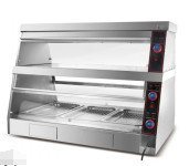 Bequeme Auswahl an Lebensmitteln mit Warm-Vitrine 800*480*635 mm N.W. 40Kg Warm-Vitrine