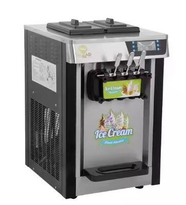 Edelstahl-Schreibtisch-Drei-Kopf-Bemalte Eismaschine