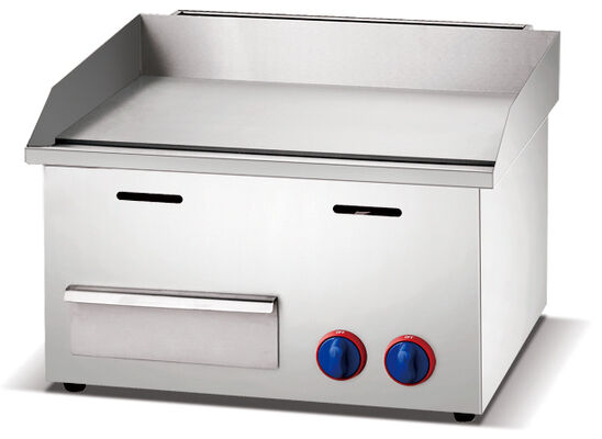 Gewerbliche Edelstahlplatten-Gasgrill 550x485x380mm 10,7KW mit gleichmäßiger Heizung
