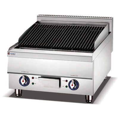 Barbecue aus Edelstahl mit 3 kW Leistung und gleichmäßiger Heizung Elektrischer Lava Rock Grill für kommerzielle Küchengeräte