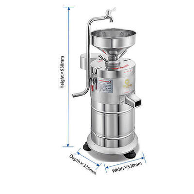 35kg/h Stainless Steel Soybean Milk Machine, Automatic Slag Separated Soybean Grinder for Commercial Use