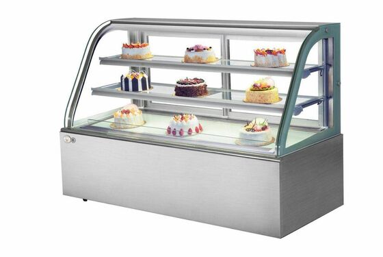 Schreibtisch Drei-Schichten-Bogen-Bäckerei-Display-Schrank, Luftkühlung Dessert Kühlschrank