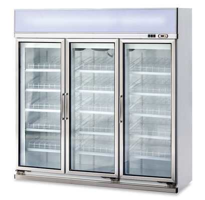 Refrigerator and Freezers Store Three Double Glass Door Cooler Refrigerator Coca Fridge Cola